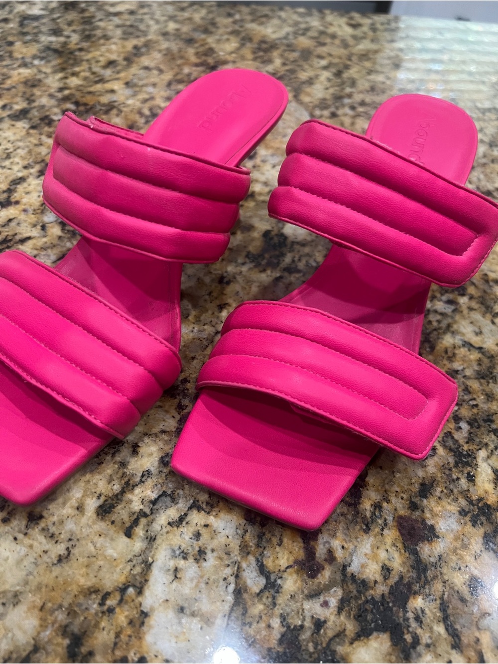 Abound Women's Hot Pink Double-Strap Slide Sandals